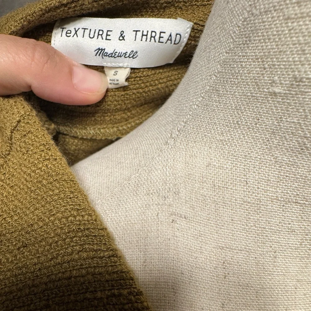 Madewell Texture & Thread Wrap Jacket in Spiced Olive